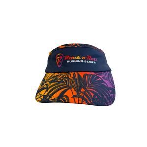 Boco Gear Rock n Roll Running Series Tropical Palm Print Performance Visor Navy